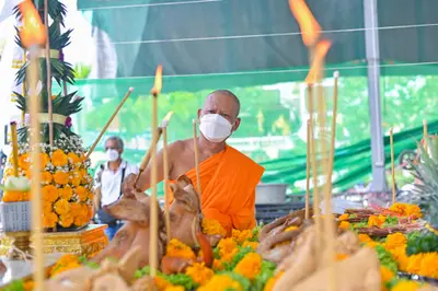 ประมวลภาพพิธีอัญเชิญพระประธานขึ้นประดิษฐาน วัดจุฬามณี ปี ๒๕๖๕