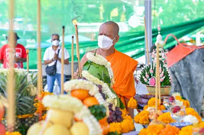 ประมวลภาพพิธีอัญเชิญพระประธานขึ้นประดิษฐาน วัดจุฬามณี ปี ๒๕๖๕