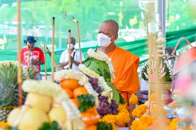 ประมวลภาพพิธีอัญเชิญพระประธานขึ้นประดิษฐาน วัดจุฬามณี ปี ๒๕๖๕