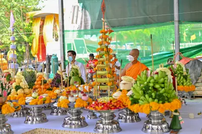 ประมวลภาพพิธีอัญเชิญพระประธานขึ้นประดิษฐาน วัดจุฬามณี ปี ๒๕๖๕