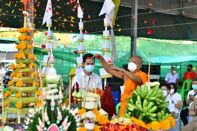 ประมวลภาพพิธีอัญเชิญพระประธานขึ้นประดิษฐาน วัดจุฬามณี ปี ๒๕๖๕