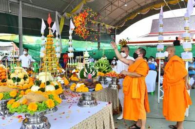 ประมวลภาพพิธีอัญเชิญพระประธานขึ้นประดิษฐาน วัดจุฬามณี ปี ๒๕๖๕