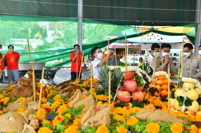 ประมวลภาพพิธีอัญเชิญพระประธานขึ้นประดิษฐาน วัดจุฬามณี ปี ๒๕๖๕