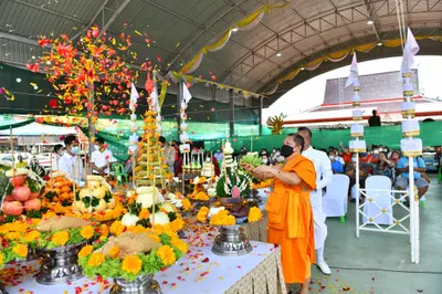 ประมวลภาพพิธีอัญเชิญพระประธานขึ้นประดิษฐาน วัดจุฬามณี ปี ๒๕๖๕