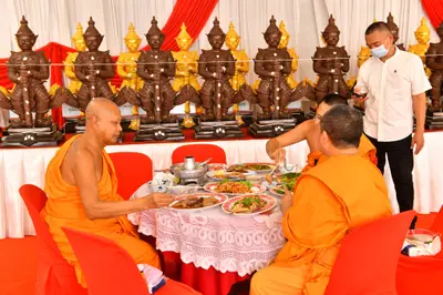 ประมวลภาพพิธีอัญเชิญพระประธานขึ้นประดิษฐาน วัดจุฬามณี ปี ๒๕๖๕
