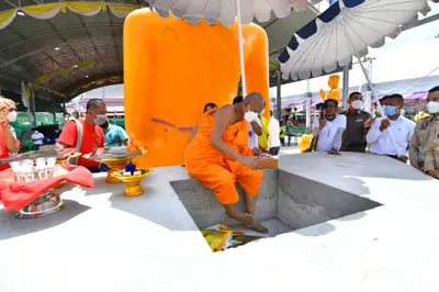 ประมวลภาพพิธีอัญเชิญพระประธานขึ้นประดิษฐาน วัดจุฬามณี ปี ๒๕๖๕