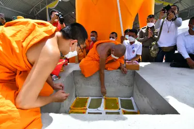 ประมวลภาพพิธีอัญเชิญพระประธานขึ้นประดิษฐาน วัดจุฬามณี ปี ๒๕๖๕