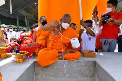 ประมวลภาพพิธีอัญเชิญพระประธานขึ้นประดิษฐาน วัดจุฬามณี ปี ๒๕๖๕