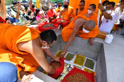 ประมวลภาพพิธีอัญเชิญพระประธานขึ้นประดิษฐาน วัดจุฬามณี ปี ๒๕๖๕