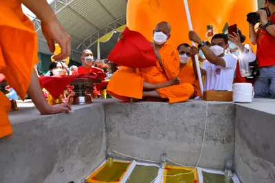 ประมวลภาพพิธีอัญเชิญพระประธานขึ้นประดิษฐาน วัดจุฬามณี ปี ๒๕๖๕