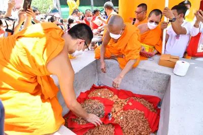 ประมวลภาพพิธีอัญเชิญพระประธานขึ้นประดิษฐาน วัดจุฬามณี ปี ๒๕๖๕