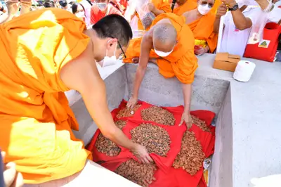 ประมวลภาพพิธีอัญเชิญพระประธานขึ้นประดิษฐาน วัดจุฬามณี ปี ๒๕๖๕
