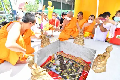 ประมวลภาพพิธีอัญเชิญพระประธานขึ้นประดิษฐาน วัดจุฬามณี ปี ๒๕๖๕