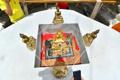 ประมวลภาพพิธีอัญเชิญพระประธานขึ้นประดิษฐาน วัดจุฬามณี ปี ๒๕๖๕