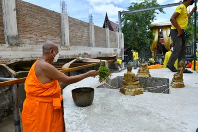 ประมวลภาพพิธีอัญเชิญพระประธานขึ้นประดิษฐาน วัดจุฬามณี ปี ๒๕๖๕