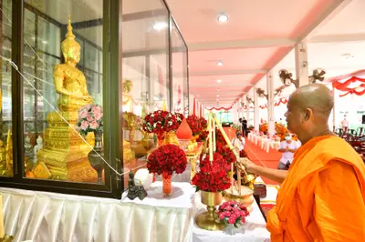 ประมวลภาพพิธีอัญเชิญพระประธานขึ้นประดิษฐาน วัดจุฬามณี ปี ๒๕๖๕