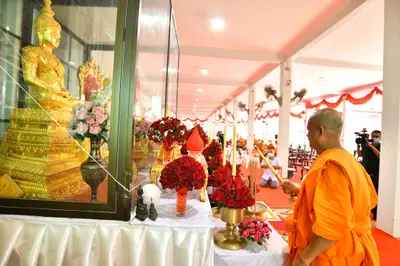 ประมวลภาพพิธีอัญเชิญพระประธานขึ้นประดิษฐาน วัดจุฬามณี ปี ๒๕๖๕