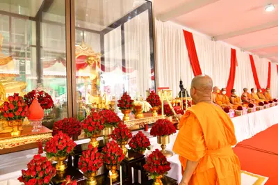 ประมวลภาพพิธีอัญเชิญพระประธานขึ้นประดิษฐาน วัดจุฬามณี ปี ๒๕๖๕
