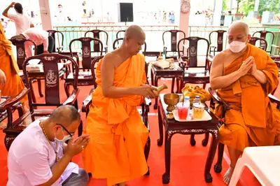 ประมวลภาพพิธีอัญเชิญพระประธานขึ้นประดิษฐาน วัดจุฬามณี ปี ๒๕๖๕