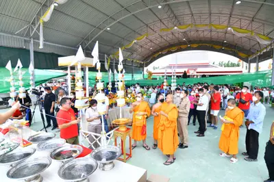 ประมวลภาพพิธีอัญเชิญพระประธานขึ้นประดิษฐาน วัดจุฬามณี ปี ๒๕๖๕