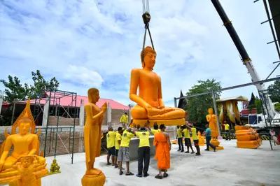 ประมวลภาพพิธีอัญเชิญพระประธานขึ้นประดิษฐาน วัดจุฬามณี ปี ๒๕๖๕