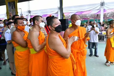 ประมวลภาพพิธีอัญเชิญพระประธานขึ้นประดิษฐาน วัดจุฬามณี ปี ๒๕๖๕