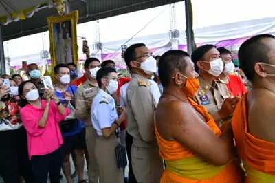 ประมวลภาพพิธีอัญเชิญพระประธานขึ้นประดิษฐาน วัดจุฬามณี ปี ๒๕๖๕
