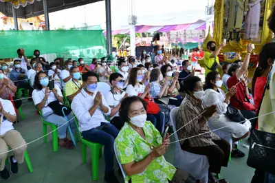 ประมวลภาพพิธีอัญเชิญพระประธานขึ้นประดิษฐาน วัดจุฬามณี ปี ๒๕๖๕