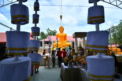 ประมวลภาพพิธีอัญเชิญพระประธานขึ้นประดิษฐาน วัดจุฬามณี ปี ๒๕๖๕