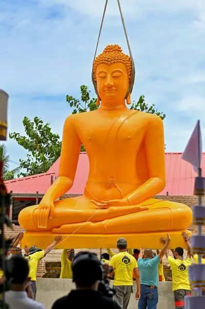 ประมวลภาพพิธีอัญเชิญพระประธานขึ้นประดิษฐาน วัดจุฬามณี ปี ๒๕๖๕