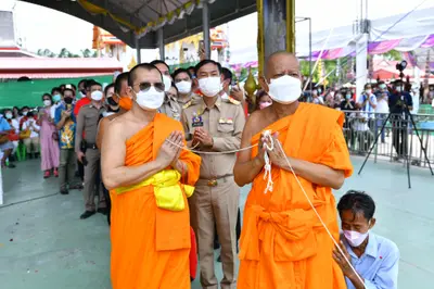ประมวลภาพพิธีอัญเชิญพระประธานขึ้นประดิษฐาน วัดจุฬามณี ปี ๒๕๖๕