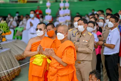 ประมวลภาพพิธีอัญเชิญพระประธานขึ้นประดิษฐาน วัดจุฬามณี ปี ๒๕๖๕