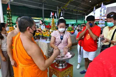 ประมวลภาพพิธีอัญเชิญพระประธานขึ้นประดิษฐาน วัดจุฬามณี ปี ๒๕๖๕