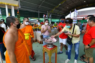 ประมวลภาพพิธีอัญเชิญพระประธานขึ้นประดิษฐาน วัดจุฬามณี ปี ๒๕๖๕