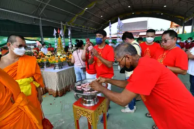 ประมวลภาพพิธีอัญเชิญพระประธานขึ้นประดิษฐาน วัดจุฬามณี ปี ๒๕๖๕