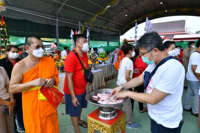 ประมวลภาพพิธีอัญเชิญพระประธานขึ้นประดิษฐาน วัดจุฬามณี ปี ๒๕๖๕