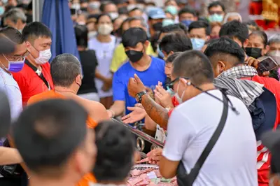 ประมวลภาพพิธีอัญเชิญพระประธานขึ้นประดิษฐาน วัดจุฬามณี ปี ๒๕๖๕