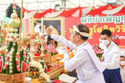 ประมวลภาพพิธีไหว้ครูและครอบครูบูรพาจารย์ วัดจุฬามณี ปี ๒๕๖๕