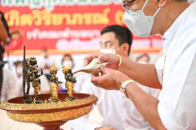 ประมวลภาพพิธีไหว้ครูและครอบครูบูรพาจารย์ วัดจุฬามณี ปี ๒๕๖๕