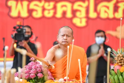 ประมวลภาพพิธีไหว้ครูและครอบครูบูรพาจารย์ วัดจุฬามณี ปี ๒๕๖๕