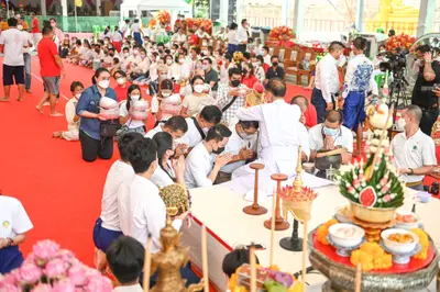 ประมวลภาพพิธีไหว้ครูและครอบครูบูรพาจารย์ วัดจุฬามณี ปี ๒๕๖๕