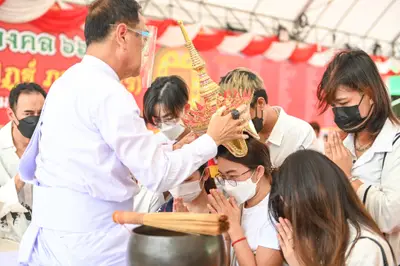 ประมวลภาพพิธีไหว้ครูและครอบครูบูรพาจารย์ วัดจุฬามณี ปี ๒๕๖๕