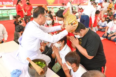 ประมวลภาพพิธีไหว้ครูและครอบครูบูรพาจารย์ วัดจุฬามณี ปี ๒๕๖๕