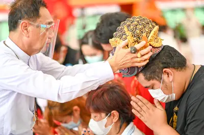 ประมวลภาพพิธีไหว้ครูและครอบครูบูรพาจารย์ วัดจุฬามณี ปี ๒๕๖๕