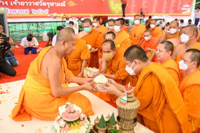 ประมวลภาพพิธีไหว้ครูและครอบครูบูรพาจารย์ วัดจุฬามณี ปี ๒๕๖๕