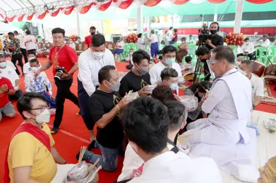 ประมวลภาพพิธีไหว้ครูและครอบครูบูรพาจารย์ วัดจุฬามณี ปี ๒๕๖๕