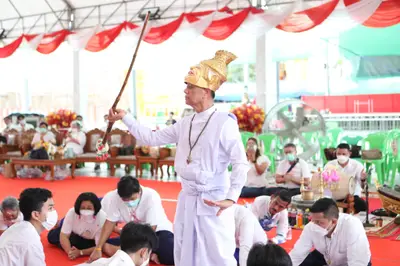 ประมวลภาพพิธีไหว้ครูและครอบครูบูรพาจารย์ วัดจุฬามณี ปี ๒๕๖๕