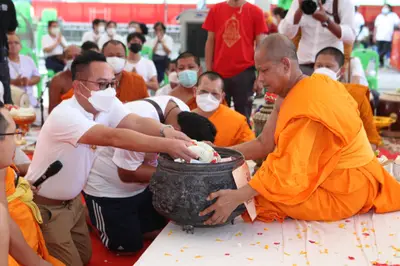 ประมวลภาพพิธีไหว้ครูและครอบครูบูรพาจารย์ วัดจุฬามณี ปี ๒๕๖๕