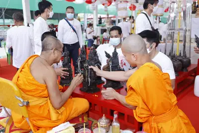 ประมวลภาพพิธีพุทธาภิเษกเหรียญเจริญพร เศรษฐีเขลางค์นคร วัดจุฬามณี ปี ๒๕๖๕