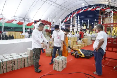 ประมวลภาพพิธีพุทธาภิเษกเหรียญเจริญพร เศรษฐีเขลางค์นคร วัดจุฬามณี ปี ๒๕๖๕